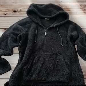 PINK Victoria’s Secret Teddy Sherpa Hoodie Medium